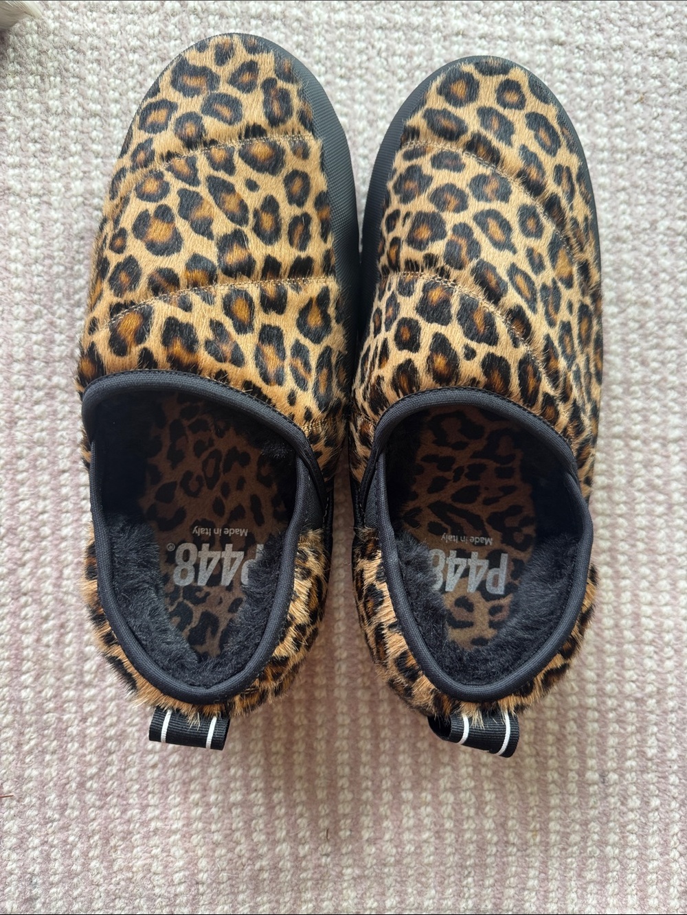 Anthropologie Women’s Leopard Print Italian Slippers - P448 Size 39